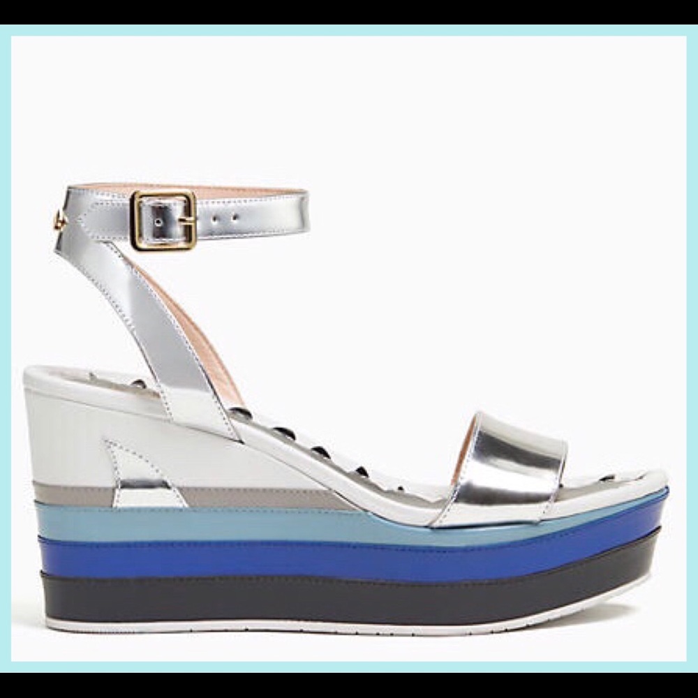 NWT KATE SPADE CALIFORNIA DREAMING TIANA WEDGE